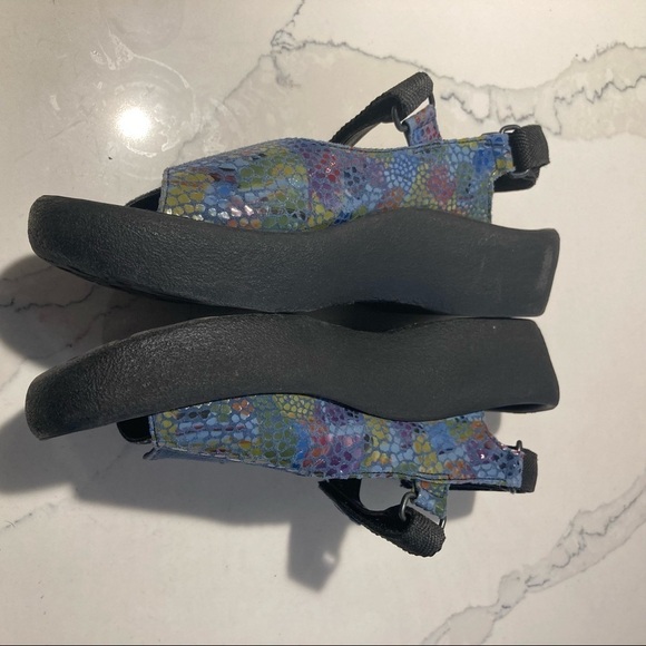 WOLKY Sz 41 Pichu Snake Print Jeans Colour Adjustable Straps Comfort Shoes - Picture 13 of 13